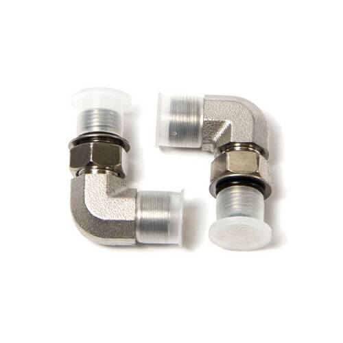 SEASTAR Boat Hydraulic Steering Fitting - -5 ORB x 3/8" Tube; Set Of 2 - HF6004