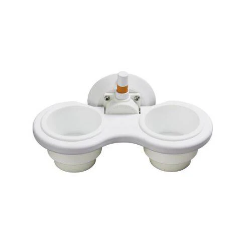 SeaSucker Cup Holder - Mounts On Sides Of Console Or Bait Tank; Holds 2 Cups; White - MC5301W