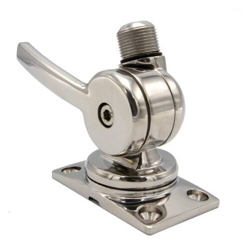 Shakespeare Antenna Mount - Deck/ Side Mount; 1" x 14 Male Thread Size; Stainless Steel - 6187