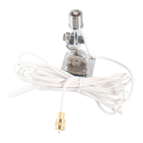 Shakespeare Antenna Mount - Four Way Ratchet Rail Deck/ Side Mount; 1" x 14 Male Thread - QCM-S
