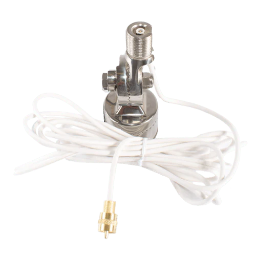 Shakespeare Antenna Mount - Four Way Ratchet Rail Deck/ Side Mount; 1" x 14 Male Thread - QCM-SR