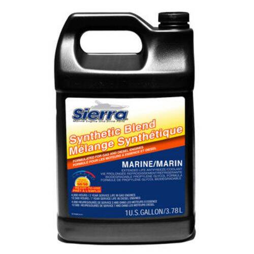 Sierra Marine Engine Coolant - Pre-Mixed 50-50; Clear Blue; 1 Gallon Jug - 189360C