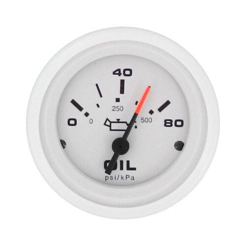 Sierra Marine Gauge Oil Pressure - Arctic Series; 2"; Analog; 0-80 PSI - 68367P