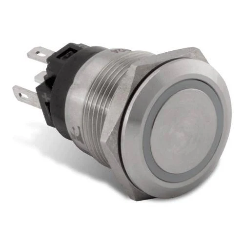 Sierra Marine Push Button Switch - Momentary On/ Off Switch; Green Halo - AV10060G