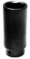 Socket Performance Tool W153 1/2" Drive, 30 Millimeter, Metric, Front Wheel Drive Axle Nut Socket, Black, Chrome Moly Steel
