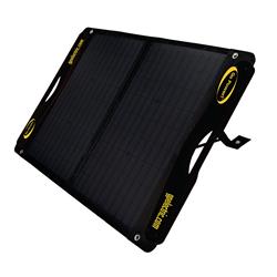 Solar Kit Go Power 82764 Duralite, Portable Solar Kit, Model GP-DURALITE-100, 100 Watt/ 5.06 Amp Charging Current, 21.1" Length x 23.8" Width x 1.8" Depth Folded Closed/ 21.1" Length x 47.6" Length x 1" Depth Open, With Kickstands, 30 Amp PWM Digital Cont