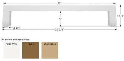 Step Trim Icon 12136 Forest River Brands Including Cardinal; 32-1/4" x 7-1/4" ; Taupe