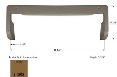Step Trim Icon 14098 Keystone Brands; 31-1/2" x 10-1/2" ; Taupe