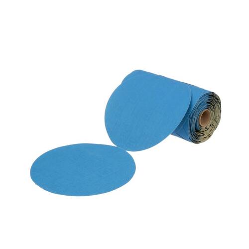 Stikit Sandpaper - 6" Diameter; 180 Grit; Blue; 5 Rolls Per Case - 36206