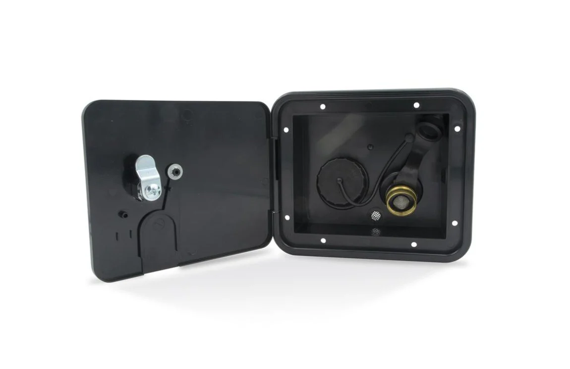 B&B Molders 94255 City/Gravity Water Center with Keyed Entry and Brass Check Valve-Black - Image 2