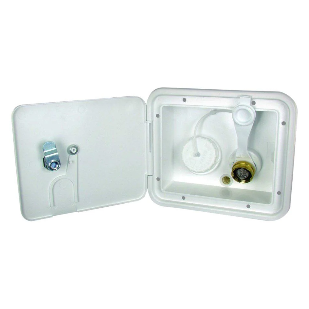 B&B Molders 94253 Fresh City Water/Gravity Water Inlet - Polar White
