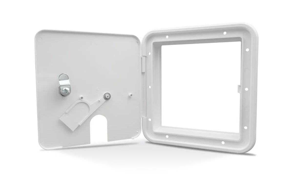 B&B Molders 94337 Large 30/50 Amp Electric Cable Hatch, White - Image 2