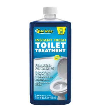 Toilet Cleaner Star Brite 071716 Instant Fresh Toilet Treatment, 16 Ounce Bottle, Lemon Scent