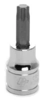 Torx Bit Performance Tool W38840 Use With 3/8" Drive Socket, 6 Point, T40, Polished, Alloy Steel Bit With Chrome Vanadium Steel Socket