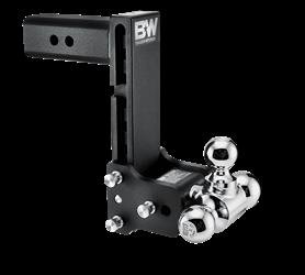 Trailer Hitch Ball Mount B&W Trailer Hitches TS20050B Tow & Stow ™, Class V, Fits 2-1/2" Receiver, 14500 Pound Gross Trailer Weight/ 1450 Pound Tongue Weight, 9" Drop/ 9-1/2" Rise, Tri Ball-1-7/8" (Rated At 3500 Pounds)And 2" (Rated At 7500 Pounds) And 2-