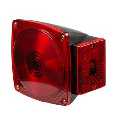 Trailer Light Grote Industries 52302-5 Stop/ Turn/ Tail Light With Side marker Light, Incandescent Bulbs, Square Housing, Red Lens, 4-1/2" Square, Includes Mounting Hardware