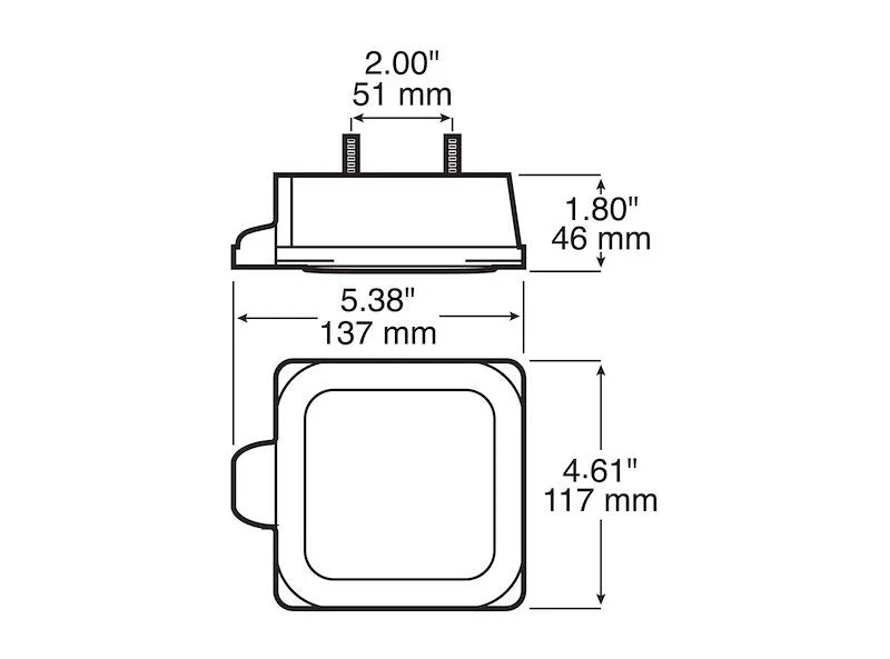 Trailer Light Peterson Mfg. V844 Stop/ Turn/ Tail Light, 6/7 LED, Red, 4.61" Width x 1.8" Height - Image 3