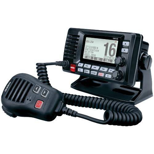 Uniden VHF Fixed Mount Radio - 1/25 Watt; LCD Display; Black - UM725 BK