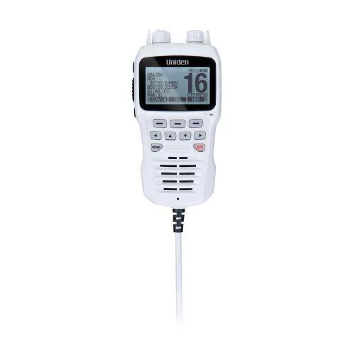 Uniden VHF Radio Microphone - For Use With UM725 Series VHF Radio; LCD Display; White - UMRMIC