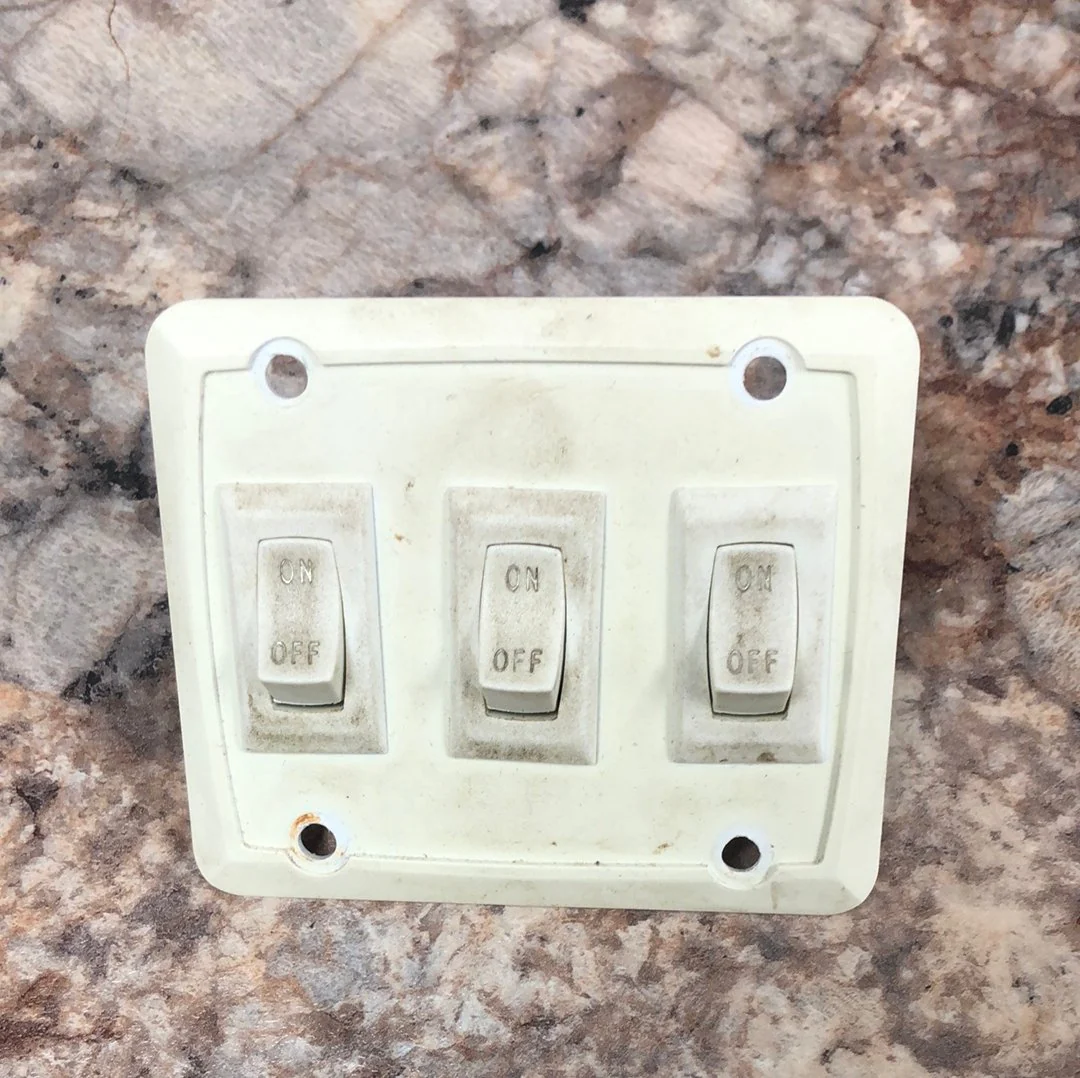 Used 12v RV Triple Light Switch