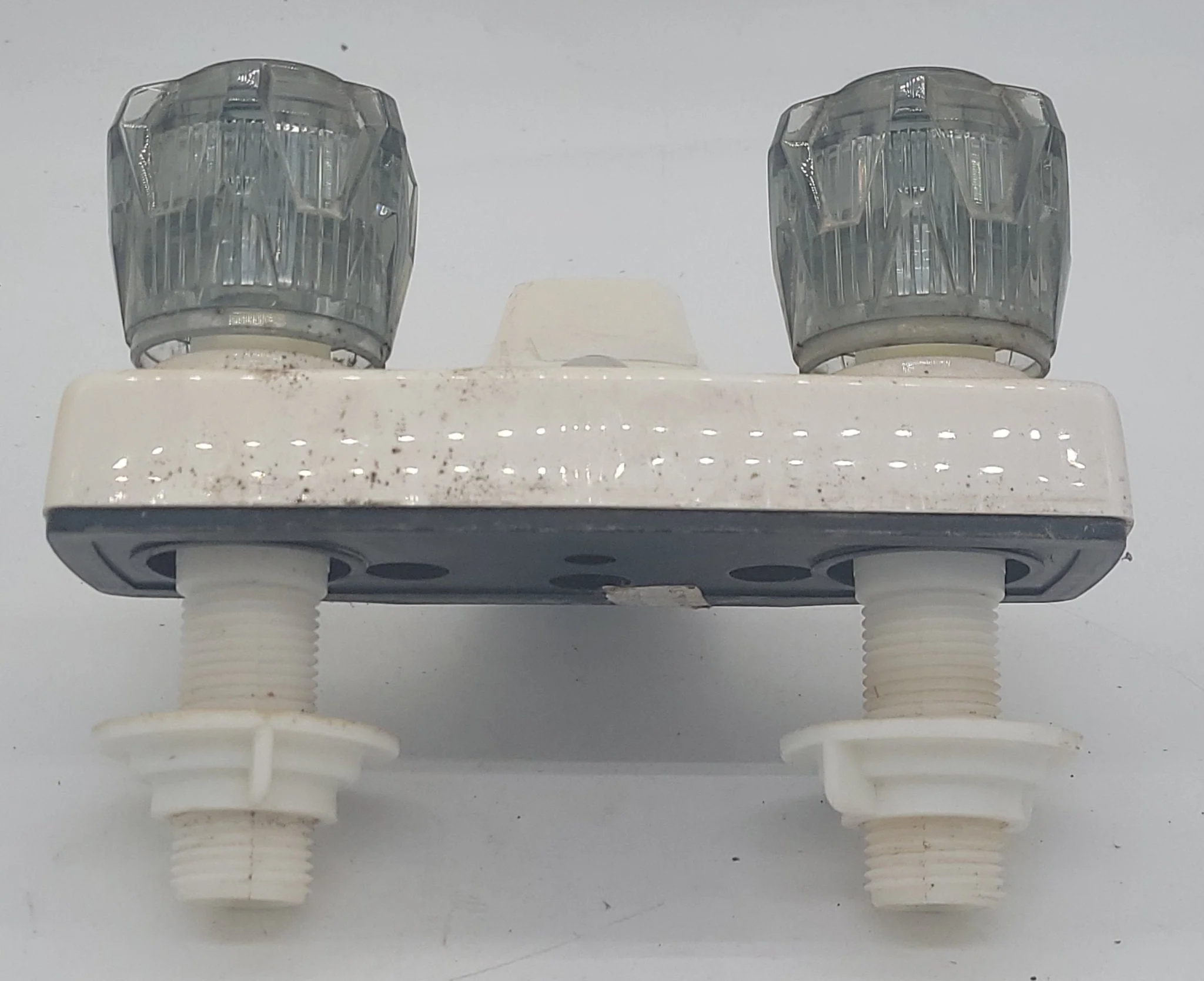 Used 4" Bathroom Faucet, Bone, Smoked Knobs - Image 3
