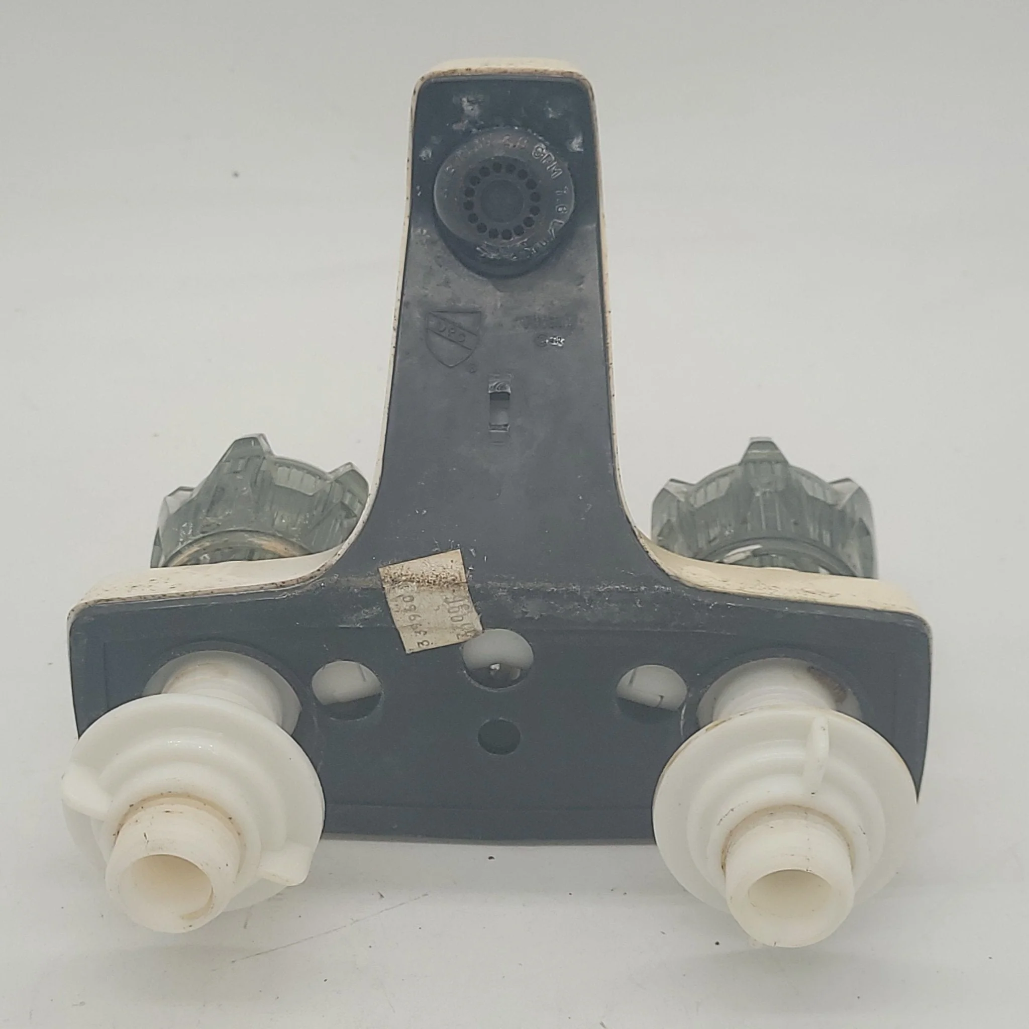 Used 4" Bathroom Faucet, Bone, Smoked Knobs - Image 4