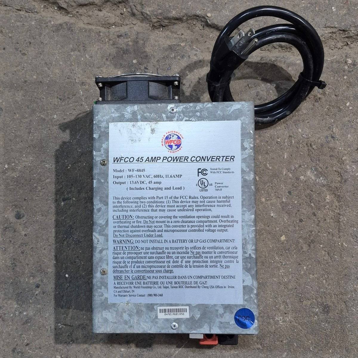 Used 45 AMP Converter WF-8845 - Image 3