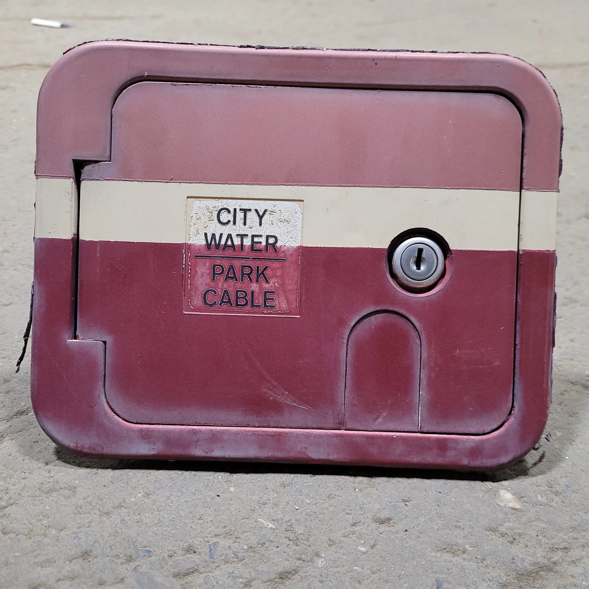 Used 8 5/8" W Motorhome City Water/ Park Cable Inlet- RETRO/ VINTAGE
