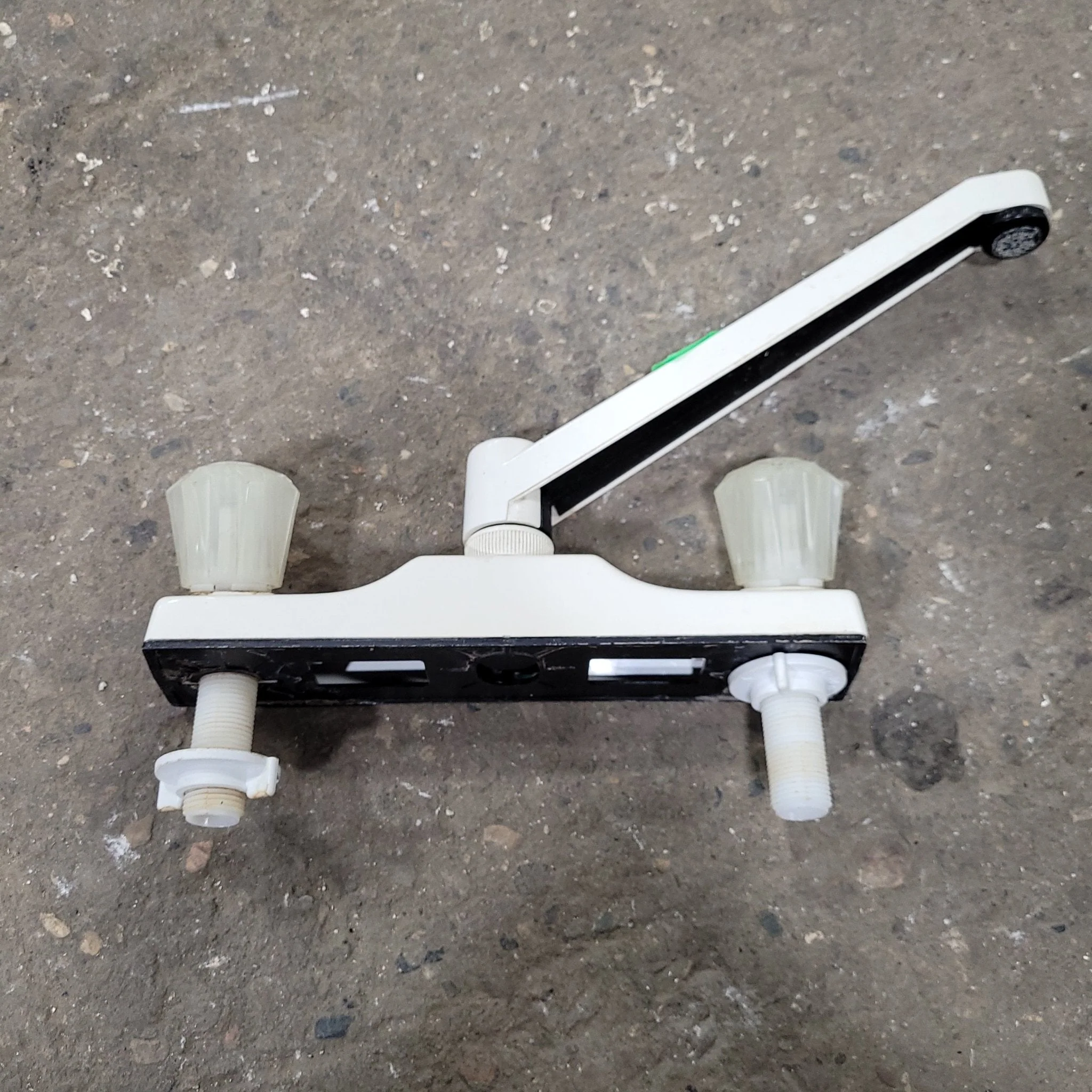 Used 8" Kitchen Faucet, Bone, Clear Knobs - Image 2