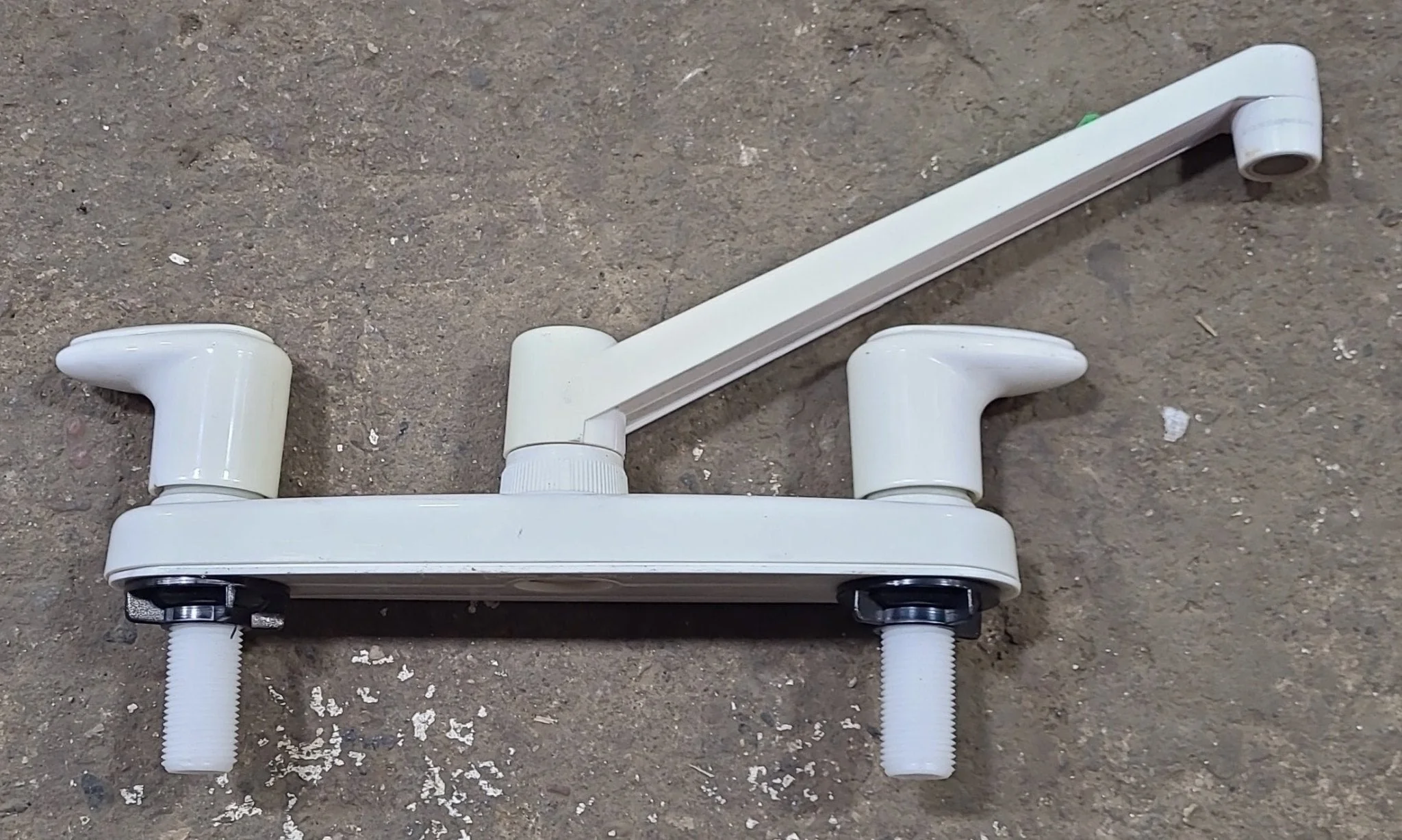Used 8" Kitchen Faucet, Bone, Bone Handles - Image 2
