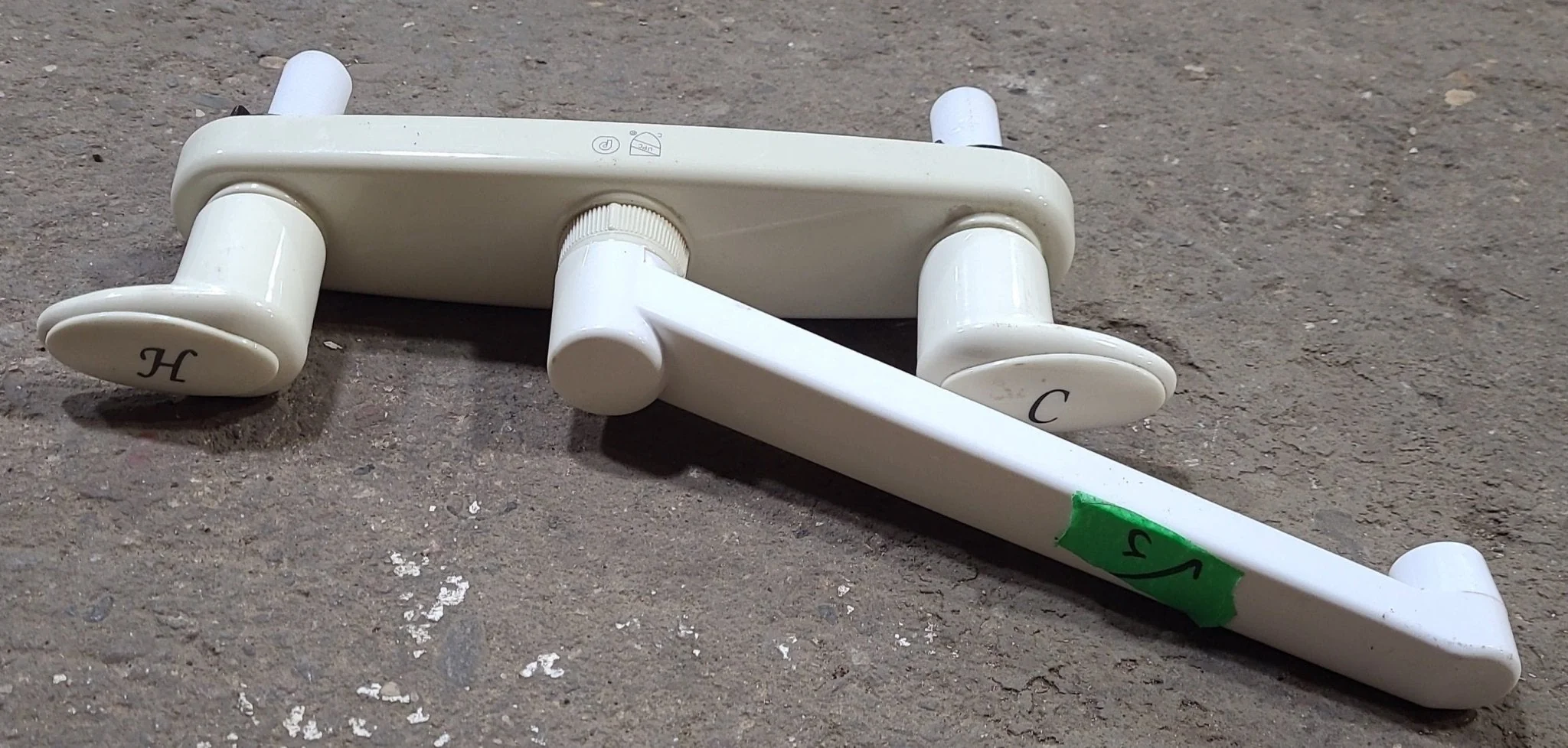 Used 8" Kitchen Faucet, Bone, Bone Handles - Image 3
