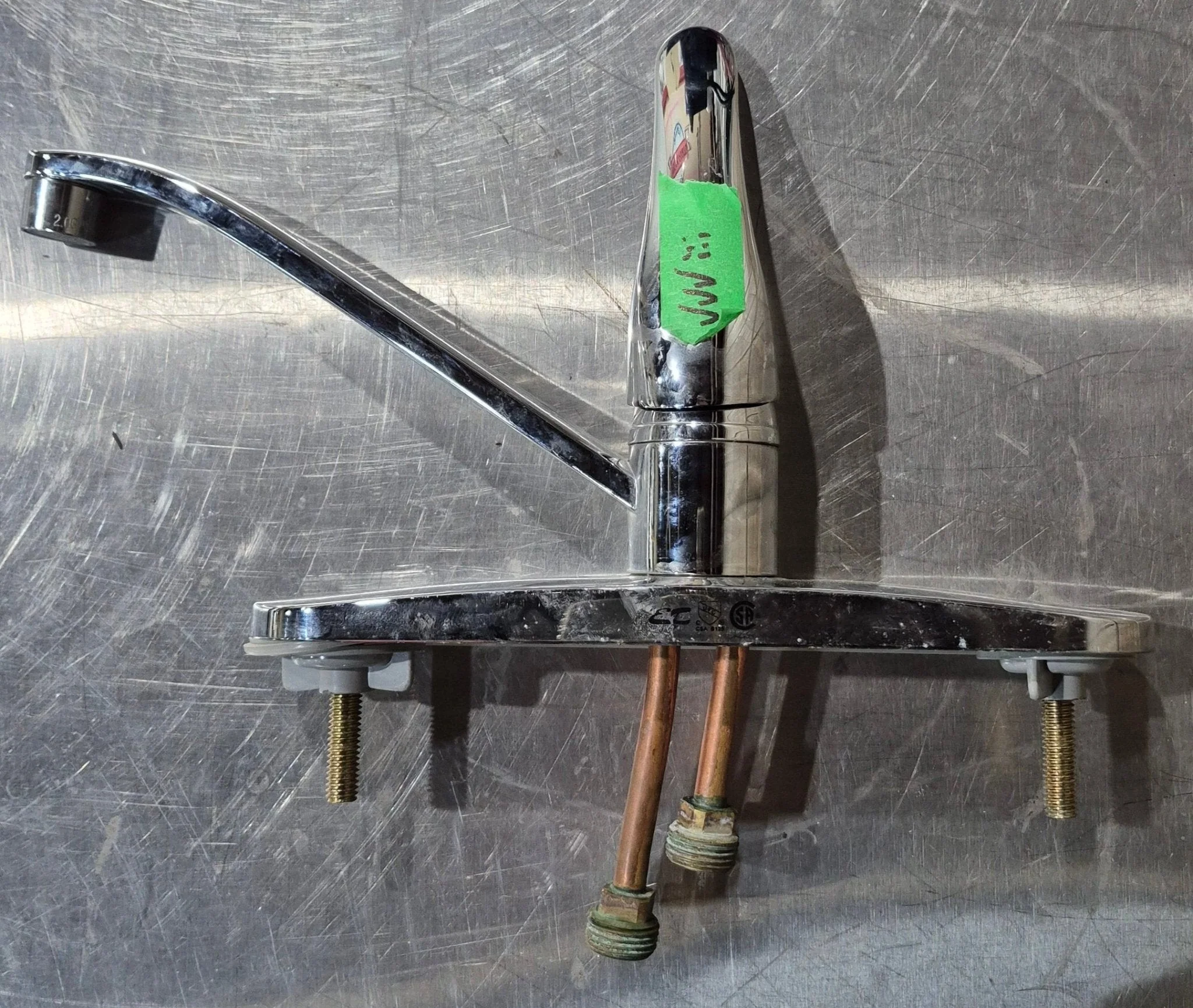 Used 8" Kitchen Faucet, Chrome, Chrome Lever Handle - Image 2