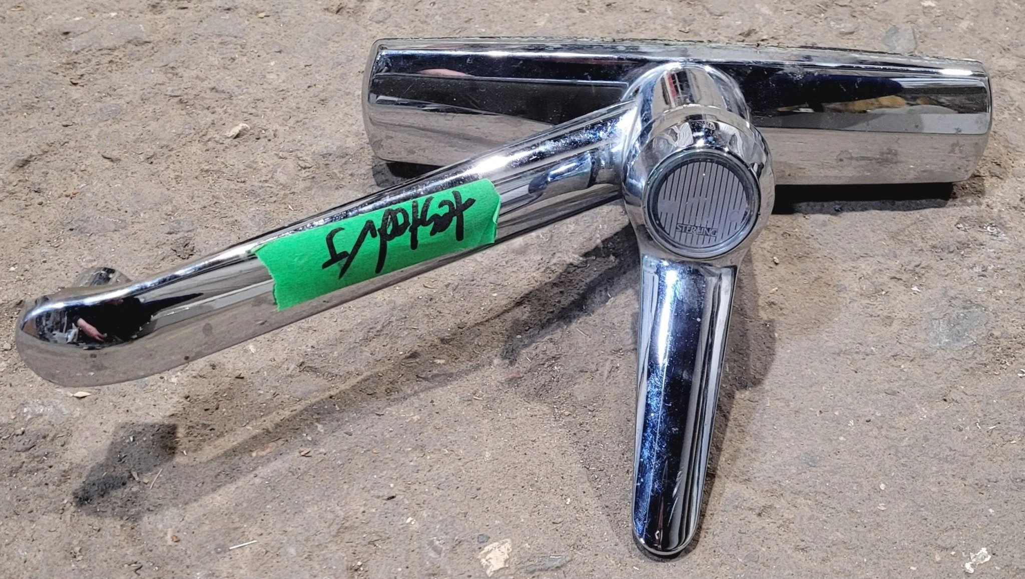 Used 8" Kitchen Faucet, Chrome, Chrome Lever Handle - Image 2