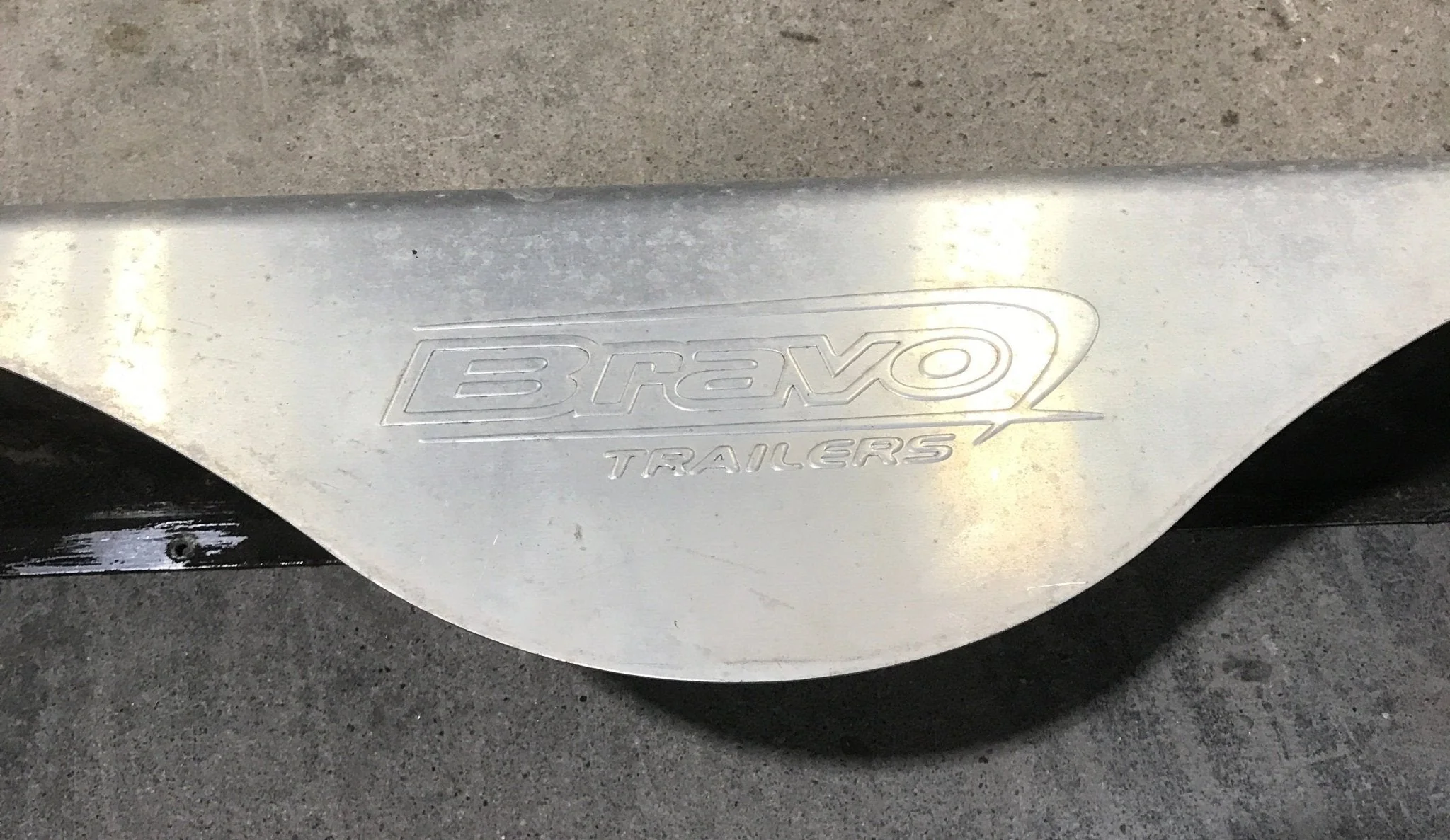 Used Aluminum Tandem Teardrop Trailer Fender 67" - Image 3
