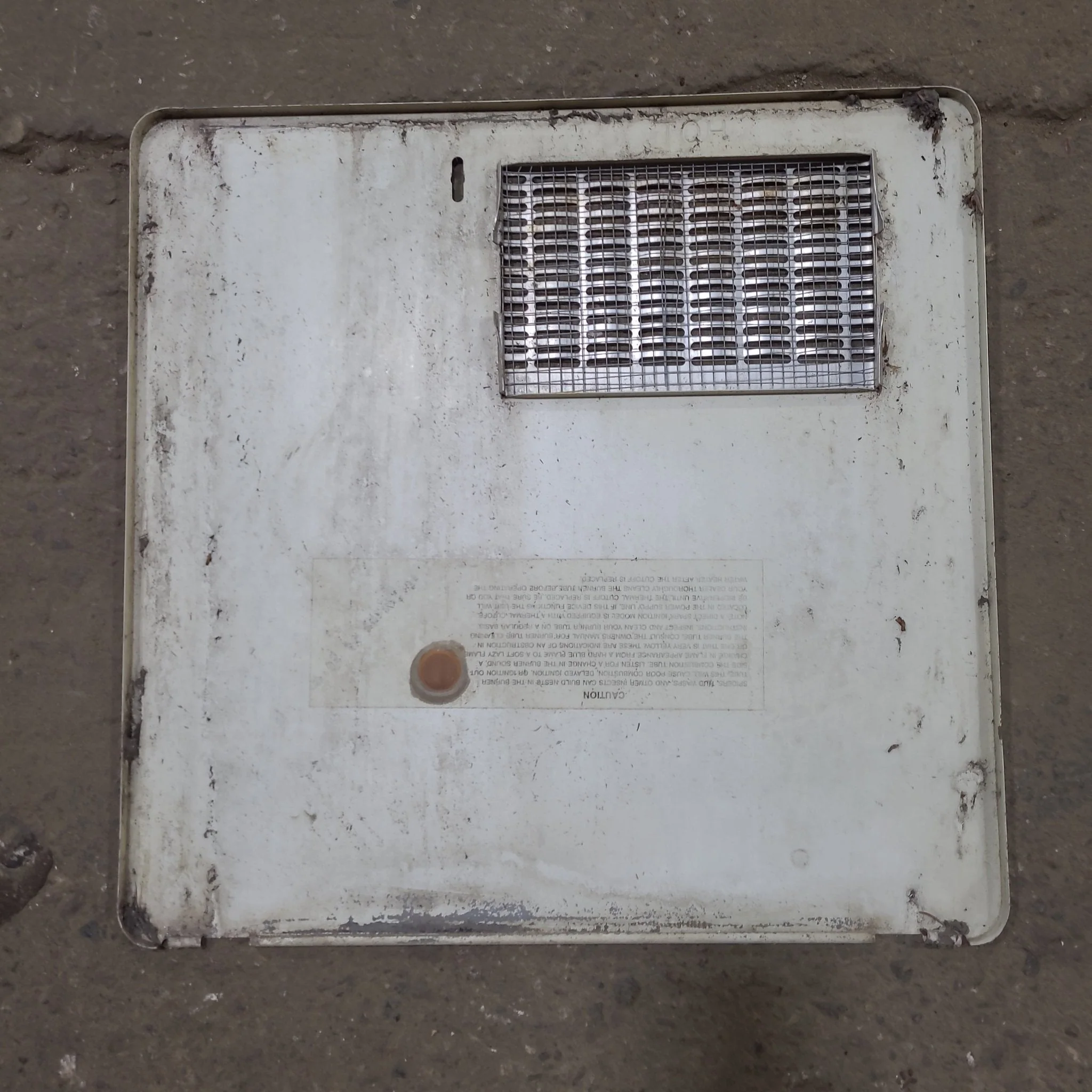 Used Atwood/ Dometic Water Heater Access Door Off White For 10 Gallon Tank - Image 2