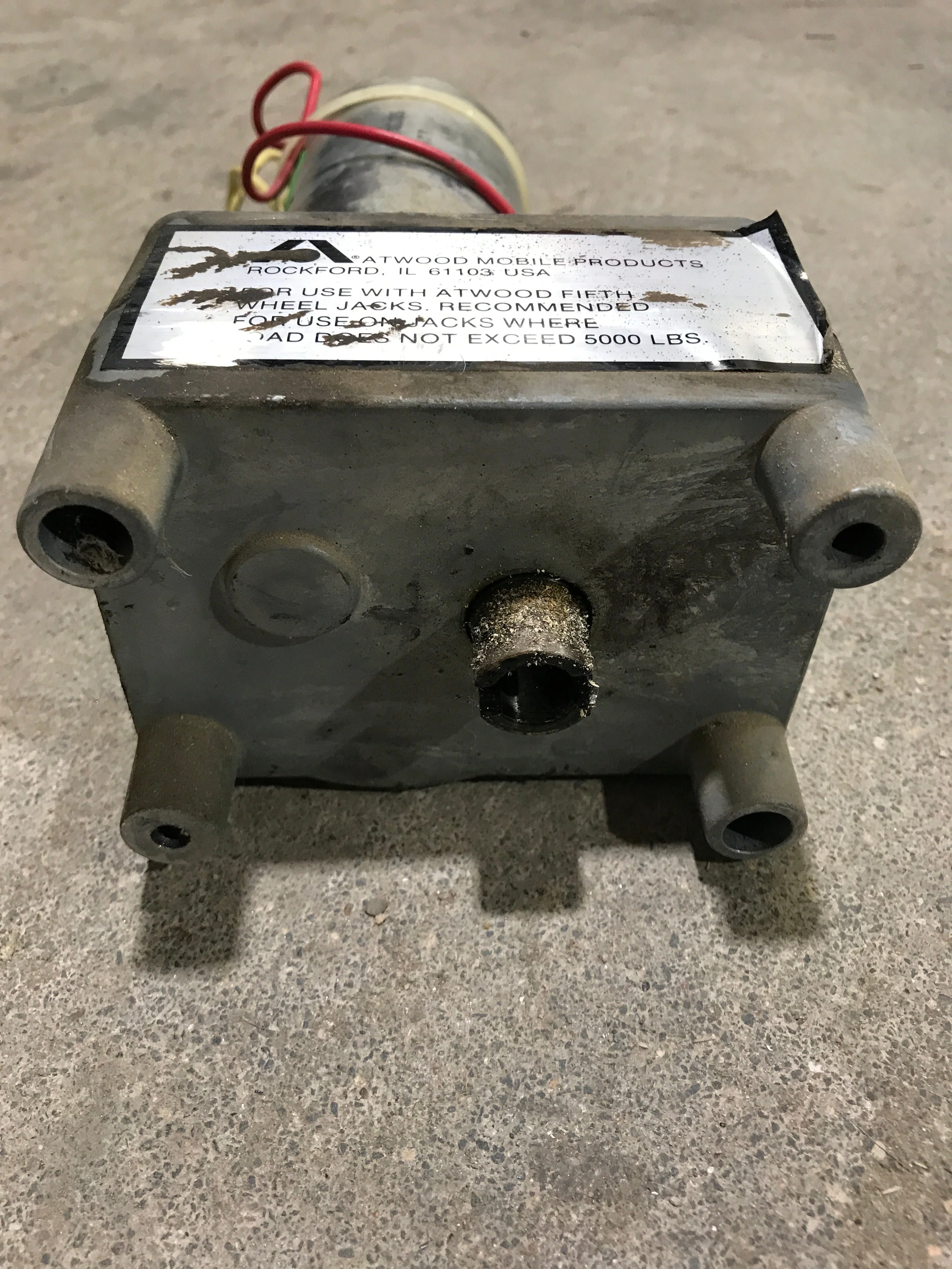 Used Atwood Electric Motor For R.V. Trailer Landing Gear 12VDC - Image 2