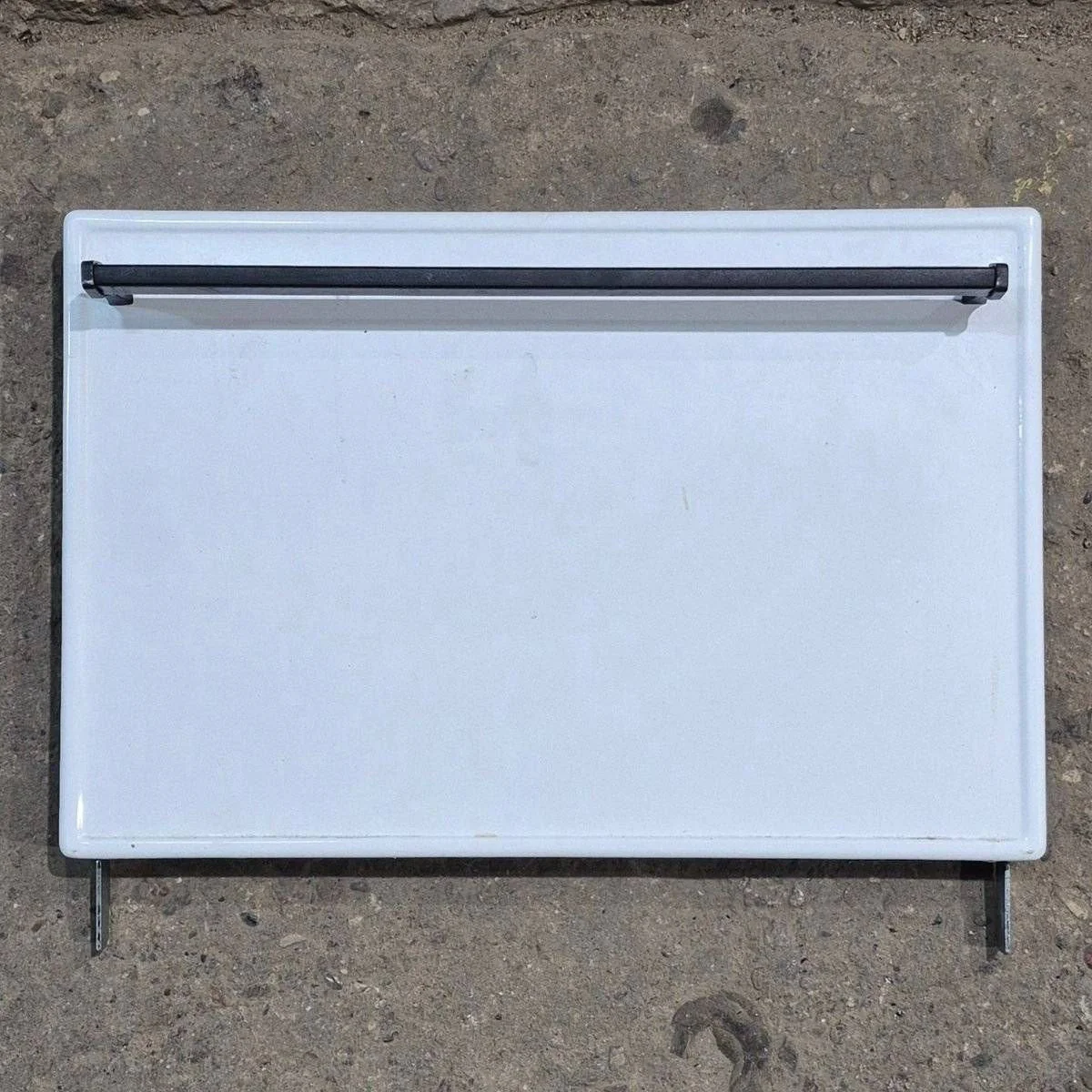 Used Atwood/ Wedgewood Oven Door ,White - 19" x 12 5/8" x 1 3/4"