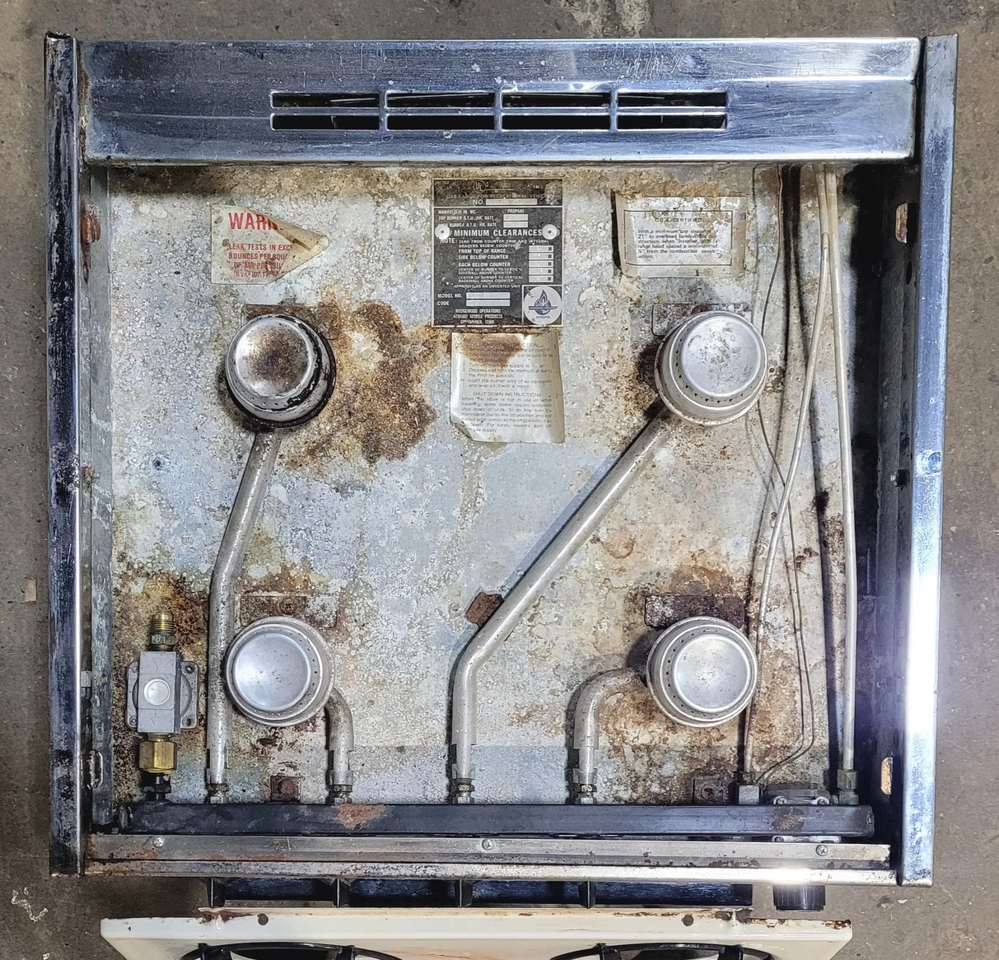 Used Atwood / Wedgewood range stove 4-burner Retro - T2130 - Image 5