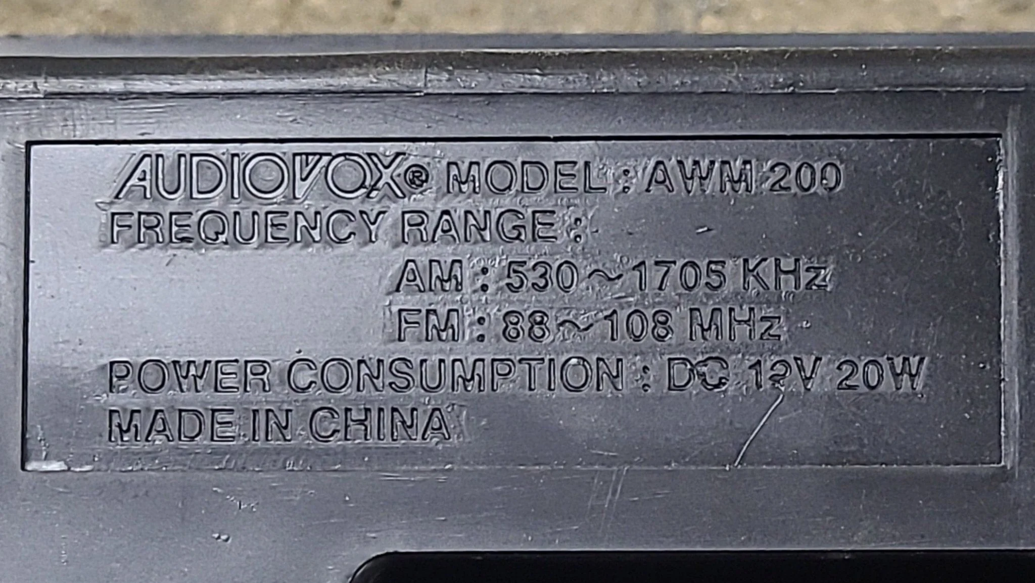 Used Audiovox RV radio AWM200 - Image 4
