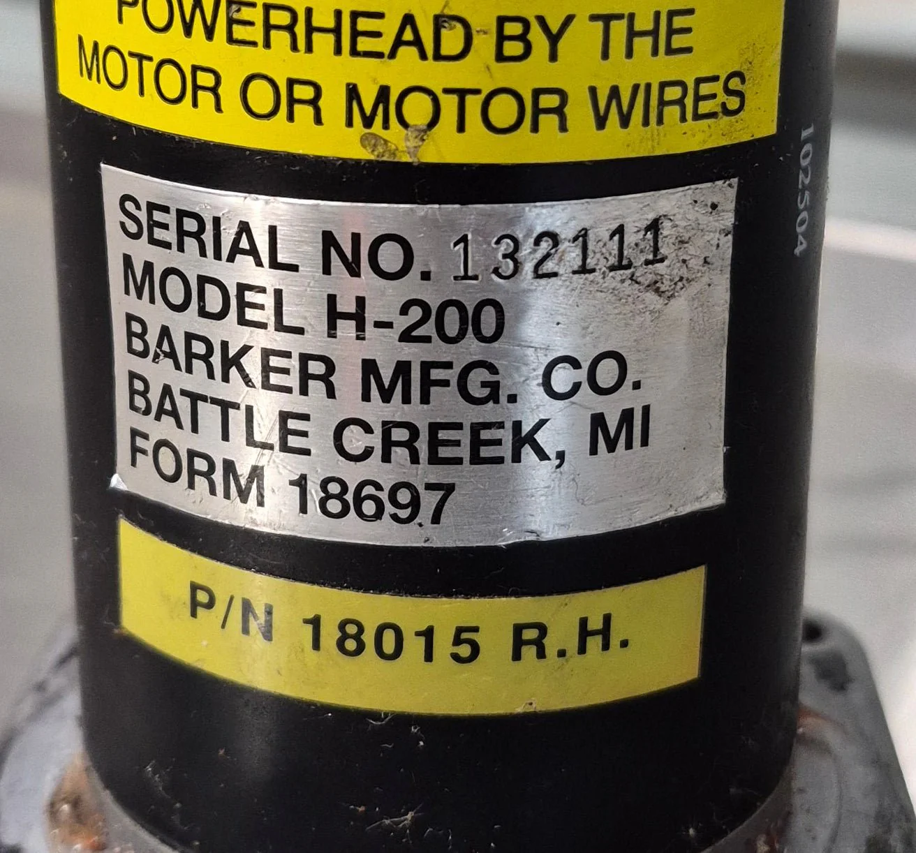 Used Barker RV Slide Out Motor - H-200 (18015 R.H.) - Image 5