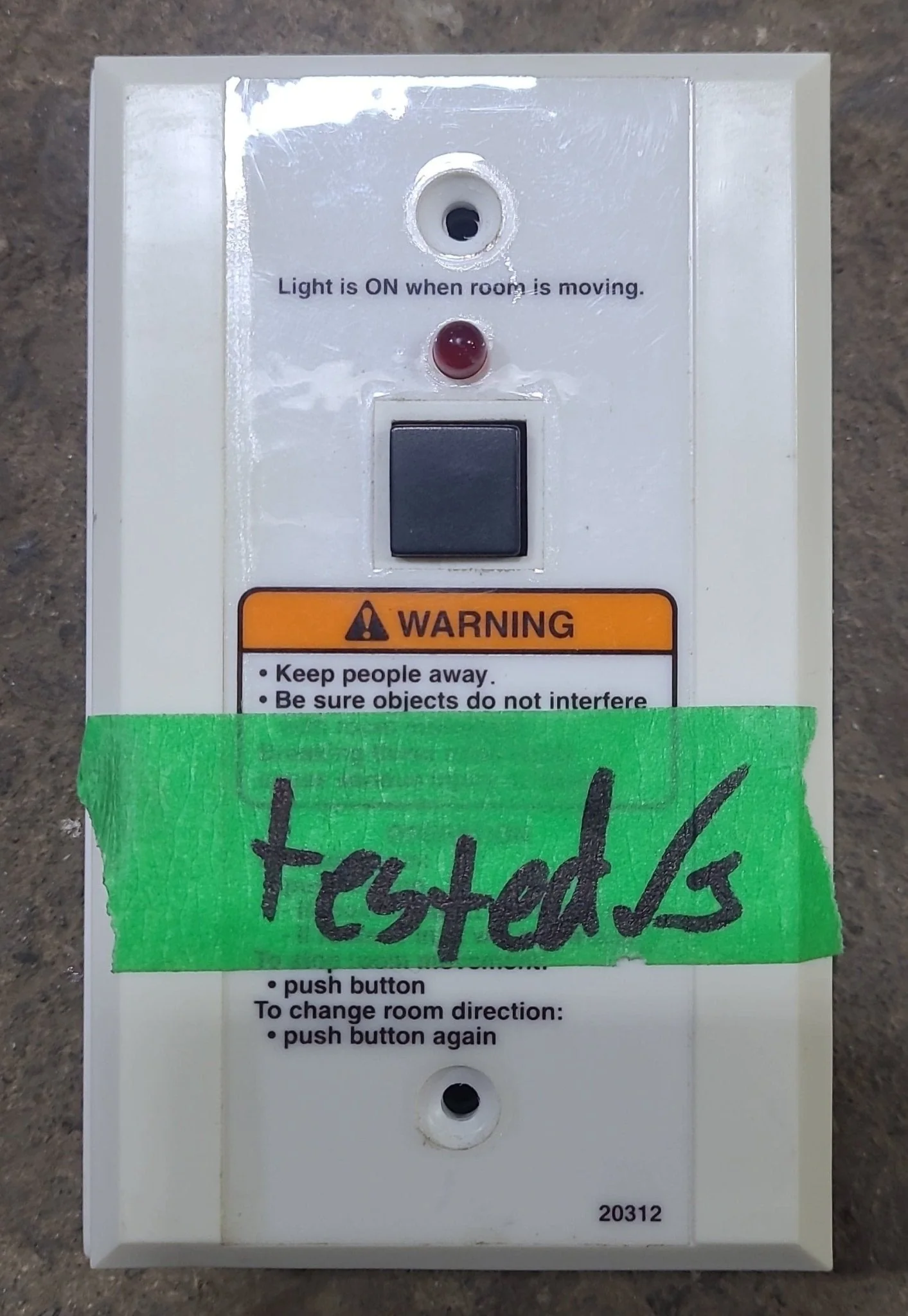 Used Barker Slide-Out Electric Switch Assembly - 18661
