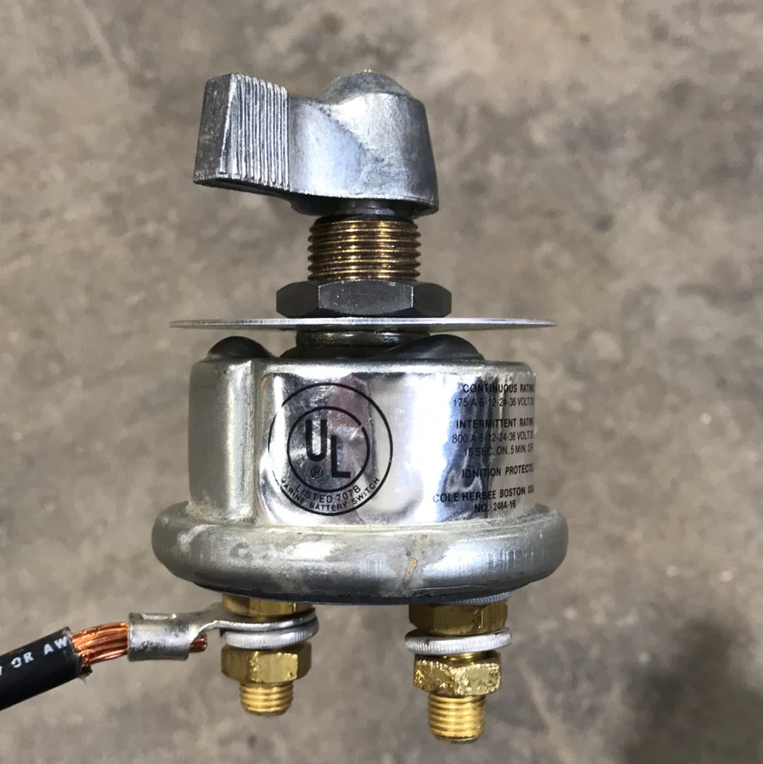 USED Battery Disconnect Switch SINGLE POLE OFF-ON 6-36VDC W/LEVER - Image 3