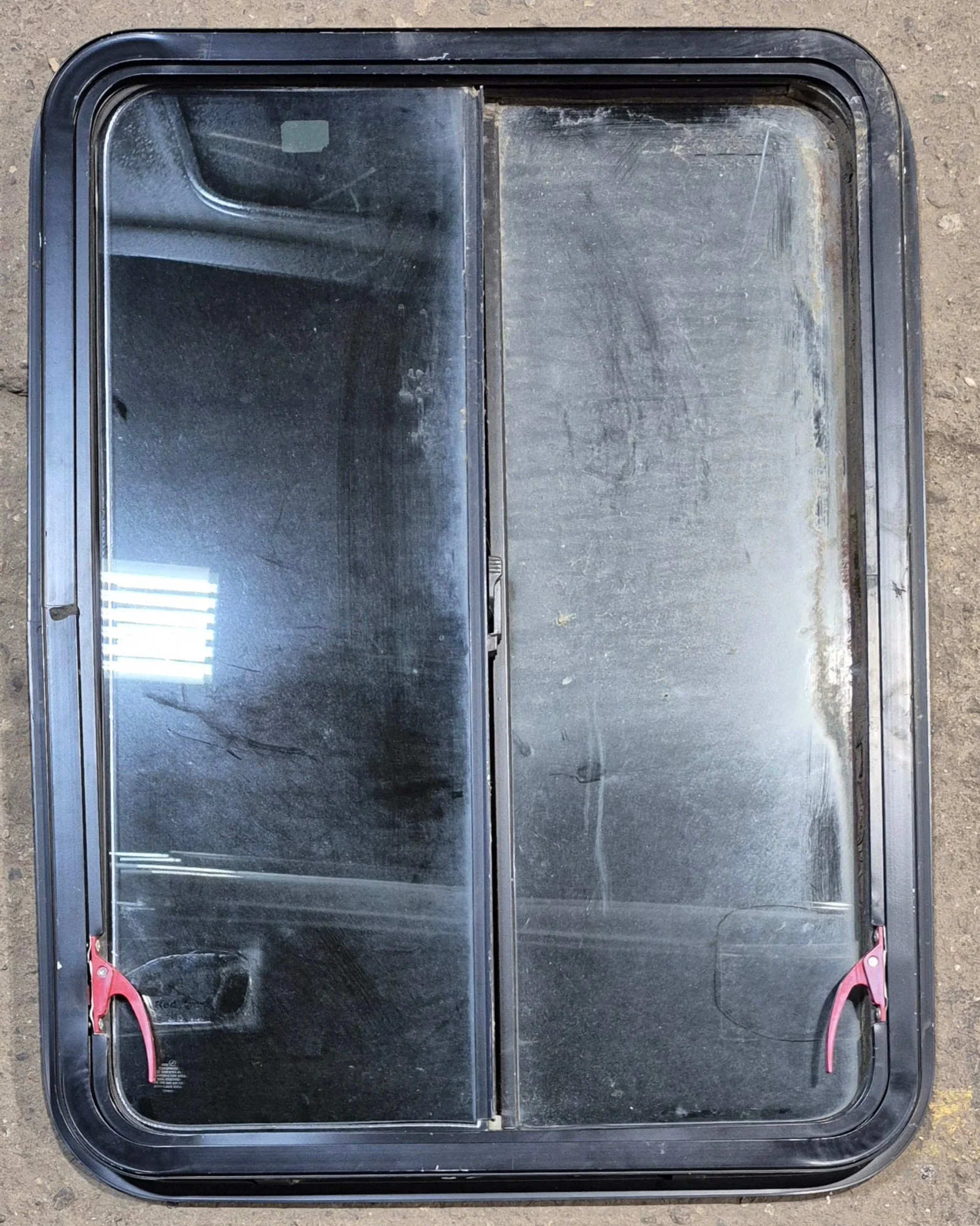 Used Black Emergency Radius Opening Window : 27" W x 35 3/4" H x 1 3/4" D - Image 5
