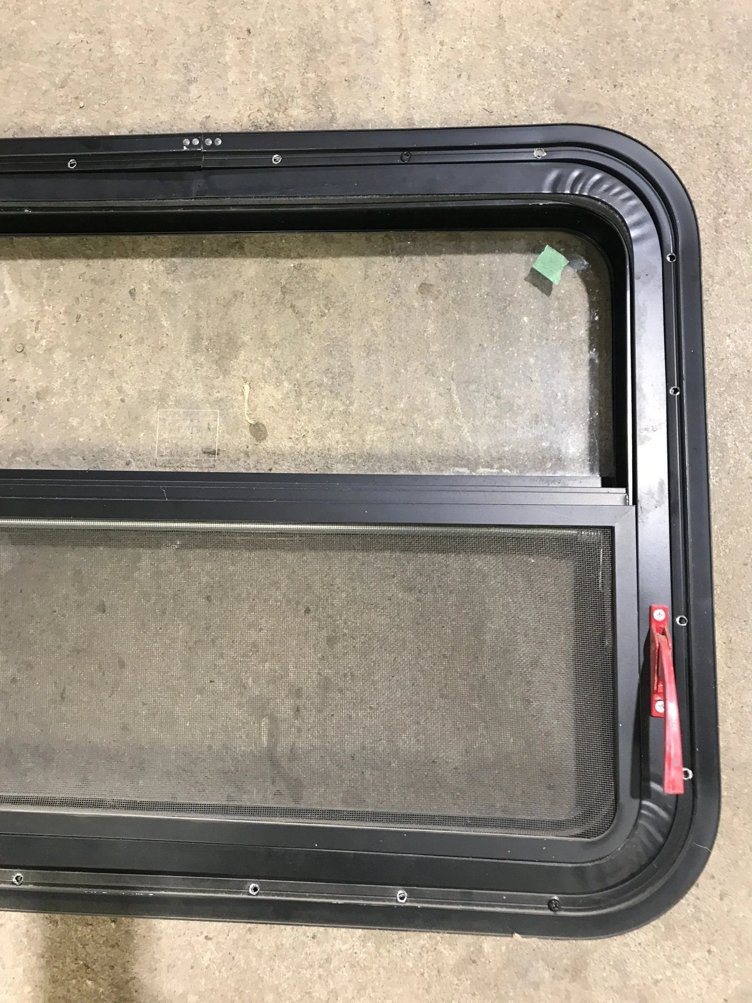 Used Black Radius Emergency Opening Window : 29 1/2" W x 21 1/2" H x 1 7/8" D - Image 6