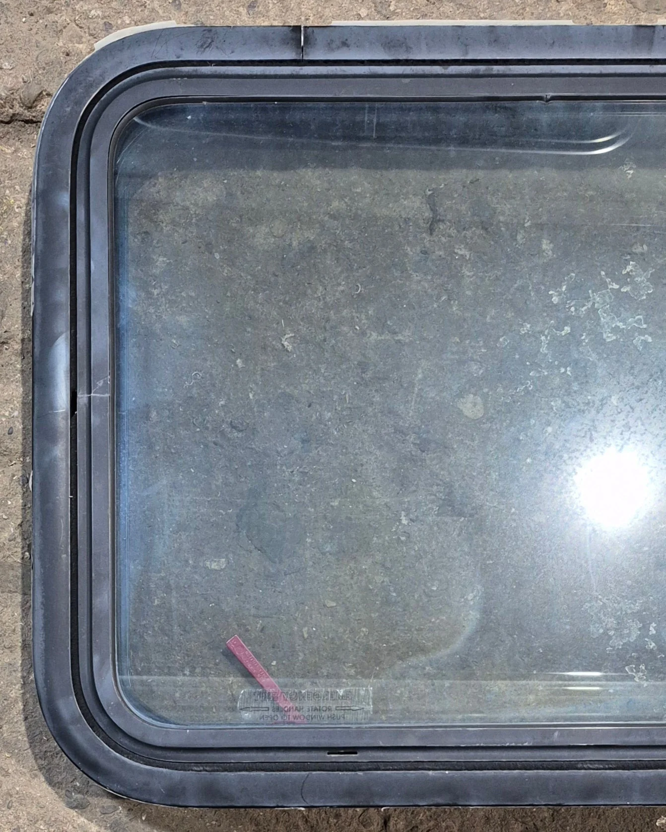 Used Black Radius Emergency Opening Window : 29 1/2" W x 21 1/2" H x 2" D - Image 2