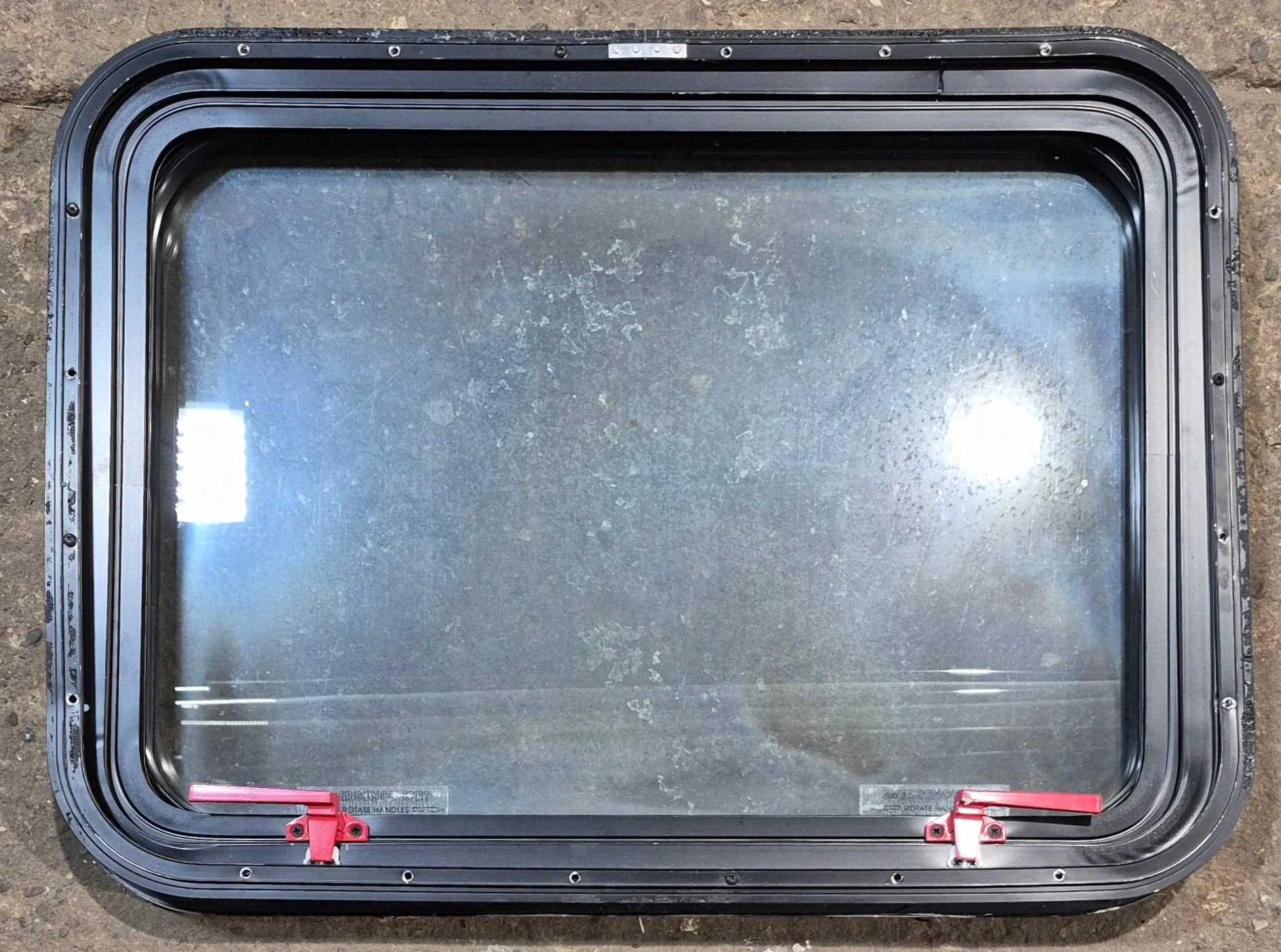 Used Black Radius Emergency Opening Window : 29 1/2" W x 21 1/2" H x 2" D - Image 5