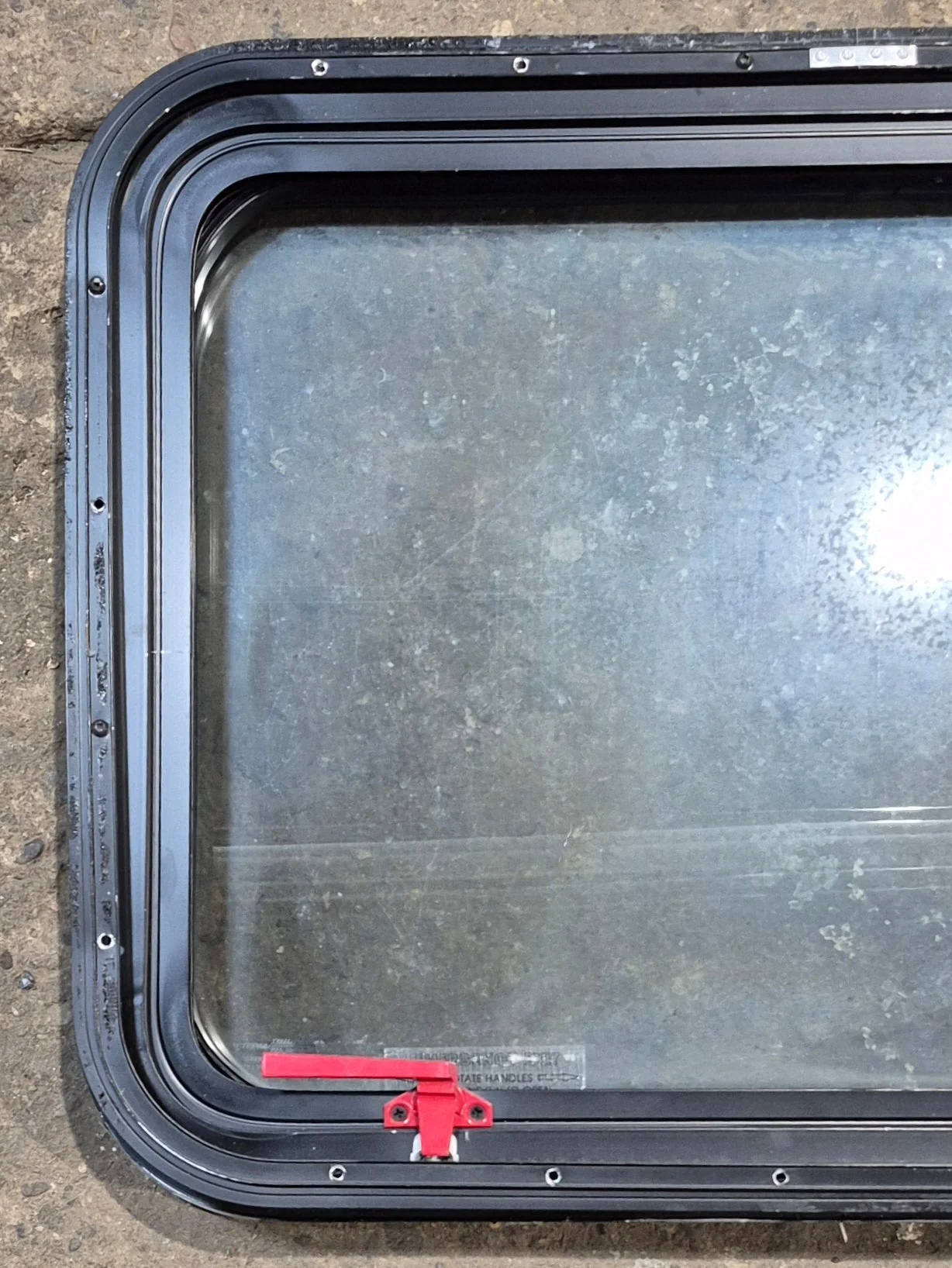 Used Black Radius Emergency Opening Window : 29 1/2" W x 21 1/2" H x 2" D - Image 6
