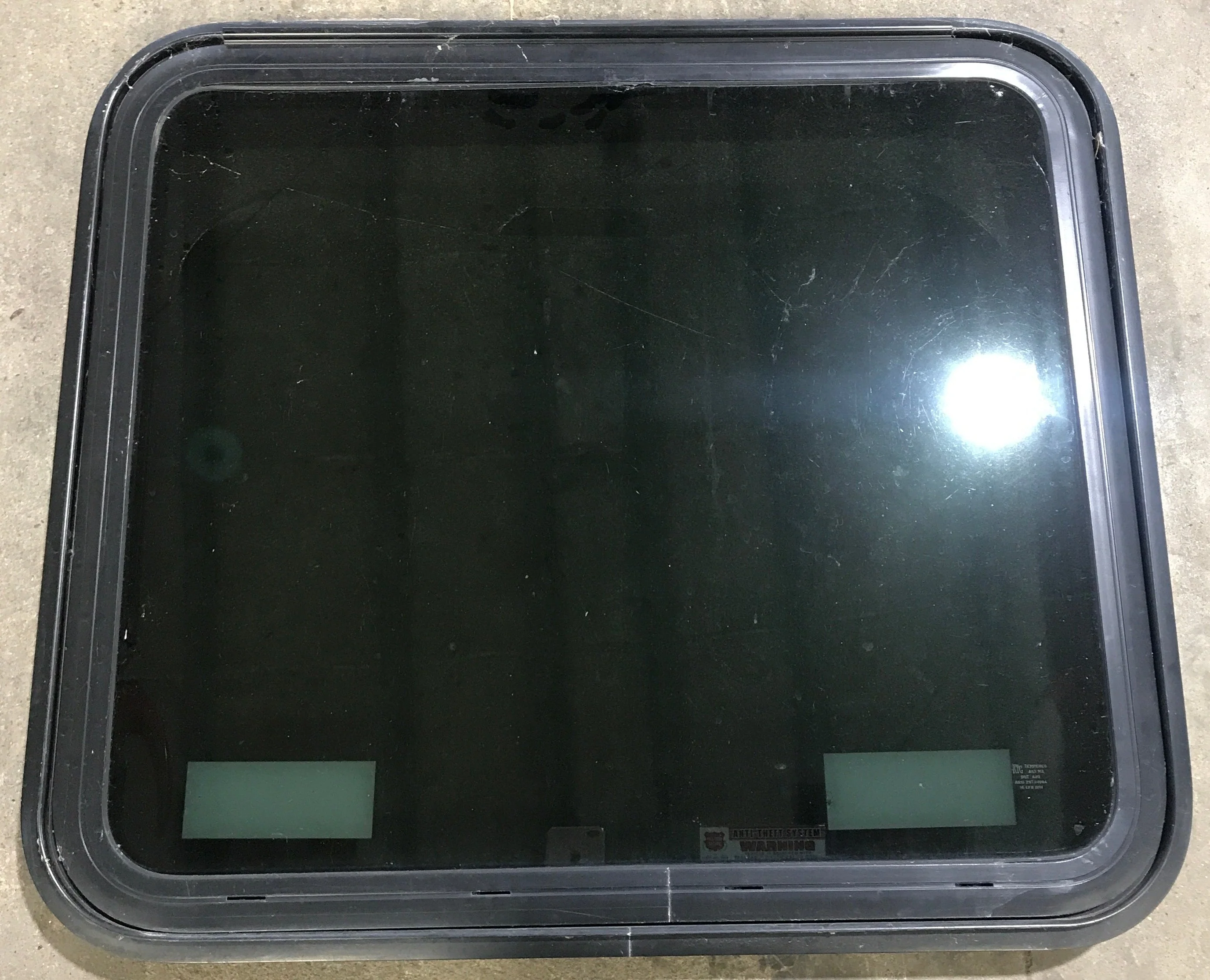 Used Black Radius Emergency Opening Window : 29 1/2" W x 25 1/2" H x 1 7/8" D