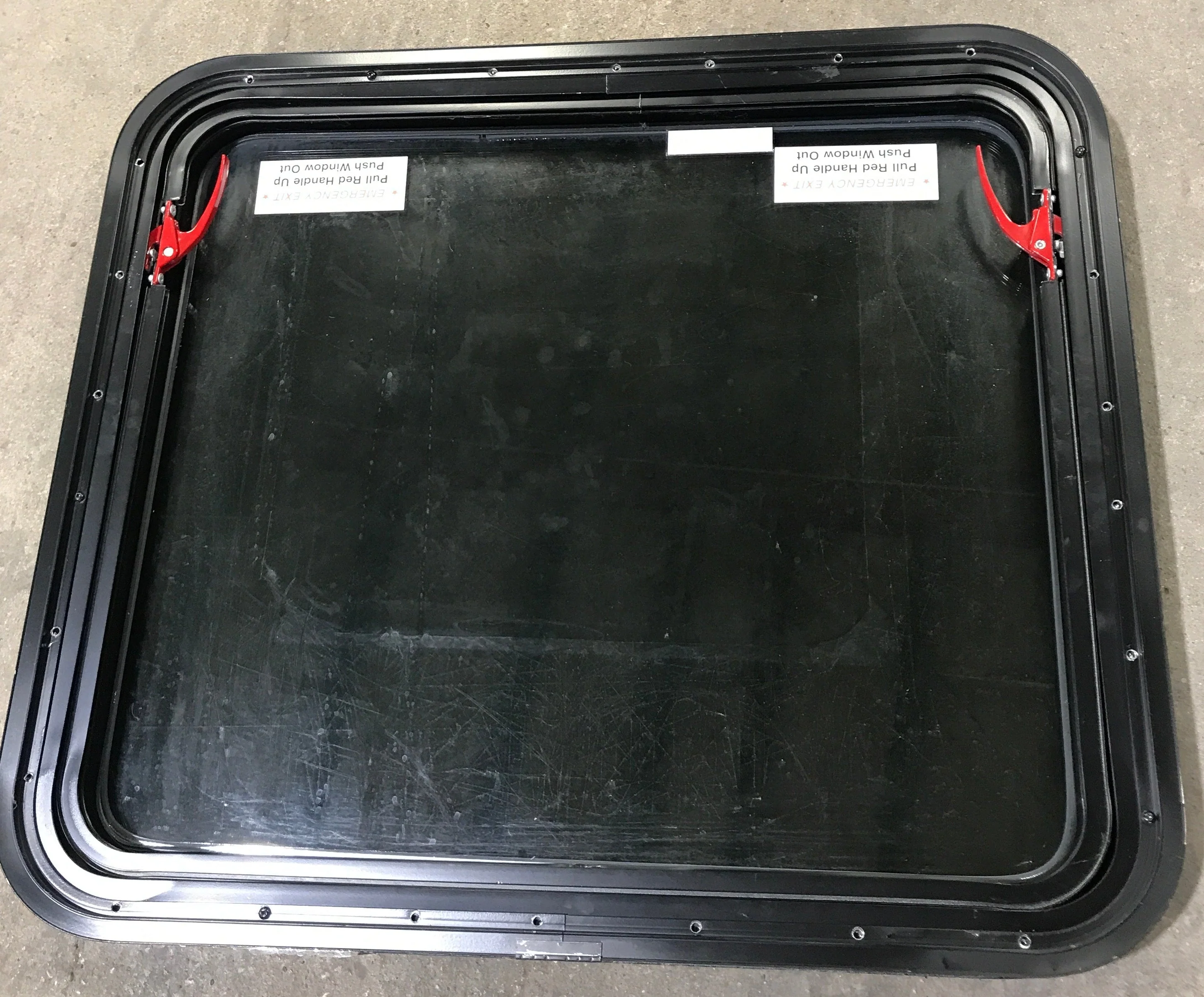Used Black Radius Emergency Opening Window : 29 1/2" W x 25 1/2" H x 1 7/8" D - Image 5