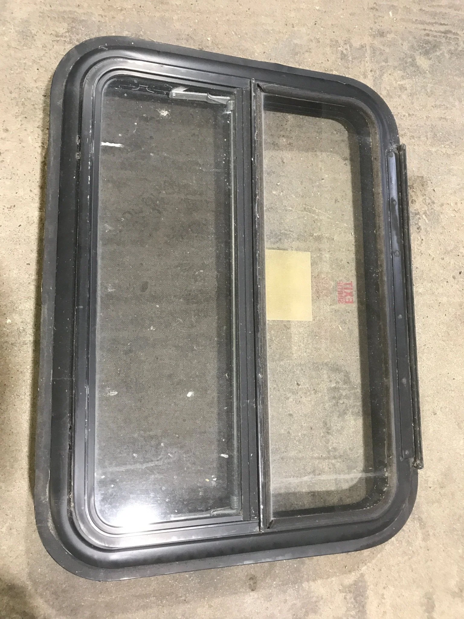 Used Black Radius Emergency Opening Window : 29 1/2" W X 29 1/2" H X 2" D - Image 2
